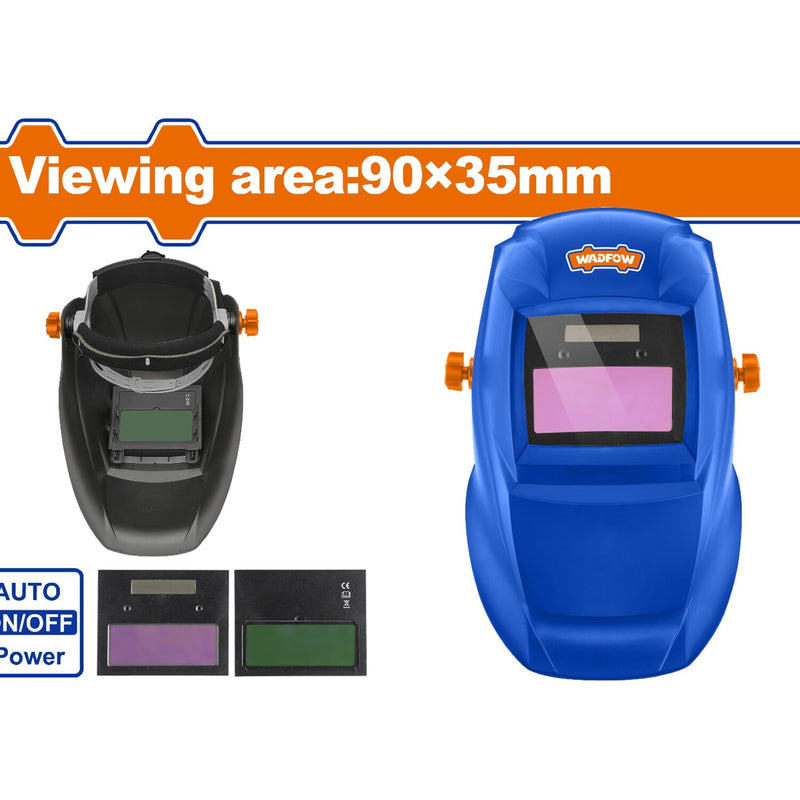 Máscara de soldadura. Area de visión 90x35mm. Oscurecimiento automático. Protección UV/IR DIN16. para soldar