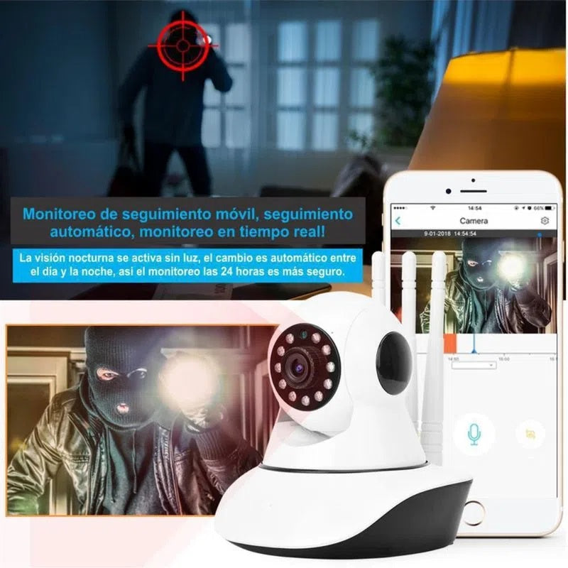 Cámara de seguridad inteligente con Wifi. 2MP.