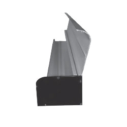 Riel con su cobertor y sus tapas de 4200 mm de largo.