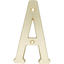 Letra A slim 4" latón brillante Lock