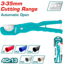 Cortador de tubo de PVC. Corta tubos de 3 a 35 mm. Largo 210 mm