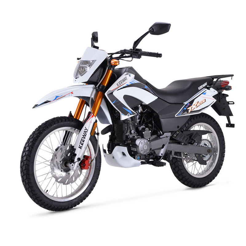 Moto Keeway TX200 NEW Color Blanco Motor Monocilindro enfriado por aire Carburador 2val