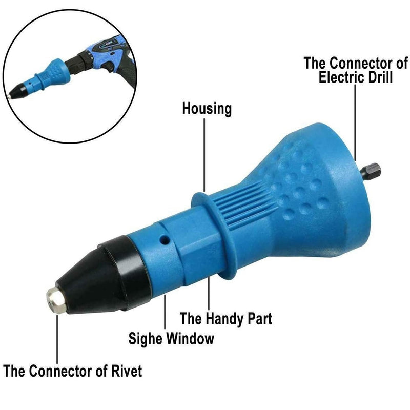 Adaptador para Drill o Taladro para remaches. Tamaño 1.8mm-3.2mm