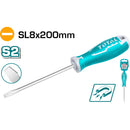Destornillador de paleta. SL 8mm. Diametro: 8mm Largo 200mm.