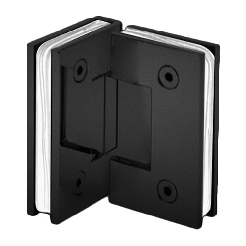 Bisagra de baño vidrio-vidrio 90 grados color negra. Bronce alta calidad.