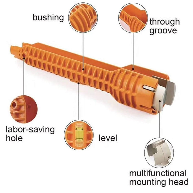 Llave plomero para griferia multifuncional para girar tuercas y tuberias de dificil acceso para tubos de abasto y fregadores