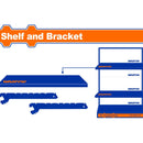 Repisas y soporte para Exhibidor Ferretero Wadfow. Repisa: 89cmx37cm y Soporte: 40cmx7.6cm.