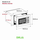 Horno microondas empotrable. Florencia 25 L.