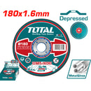 Disco corte  metal y acero inoxidable 180mm 7"X1.6mm(1/16")X22.2 mm(7/8") Concavo. (1 pza)
