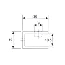 Clip chico largo para vidrios de 8 - 10 mm. Acabado Satinado (se vende por unidad)