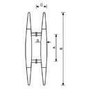 Tirador conico satinado.