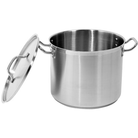 Olla Profunda Con Tapa De Acero Inoxidable (Tamaño: 32 X 26 Cm, Capacidad 20.9 L)