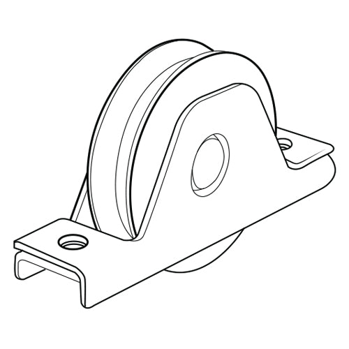 Rueda empotrable 4". 1 rolinera. 350KG.