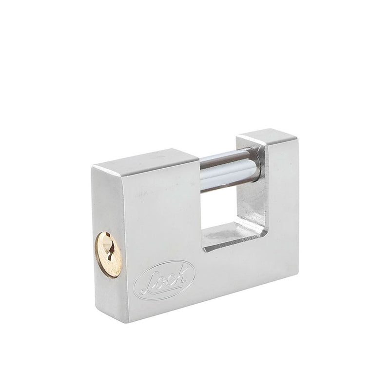 Candado acero cortina llave estándar 80mm cromo satin Lock
