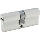 Cilindro europeo 70mm llave de puntos níquel satinado Lock
