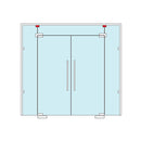 conector doble para vidrio muro. satinado. (Se vende por unidad)