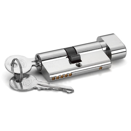 Cilindro europeo 70mm llave puntos y mariposa níquel Lock