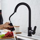Grifo para Fregador de Cocina con manguera extraíble, Color Negro.