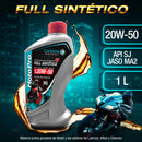 ACEITE PARA MOTO 20W-50 API SJ JASO MA2 FULL SINTETICO PARA MOTOCICLETAS 4T ( 1 LT ).