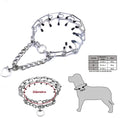 Collar de acero inoxidable de entrenamiento para Perros.  Talla L - Razas Grandes.