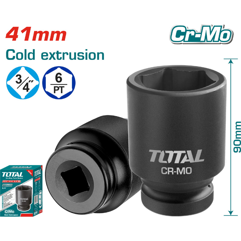 Dados sockets impacto 3/4" 41mm. Material CrMo