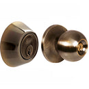 Combo pomo bola y cerrojo doble tubular latón antiguo Lock