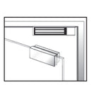 Adaptador forma U para unir recibidor de cerradura electromagnetica a las puertas de vidrio,