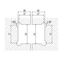 Bisagra de ducha 180 grados Aleacion ZAMAC. Economica Acabado Brillante. Vida util 2-3 años