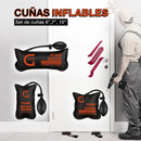 Cuña inflable, paquete de 3 cuñas de 10, 7 y 6 pulgadas.