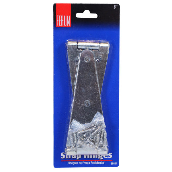 (Par) Bisagras heavy duty de correa de 6" galvanizada