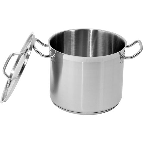 Olla Profunda Con Tapa De Acero Inoxidable (Tamaño: 24 X 20 Cm, Capacidad 9 L)