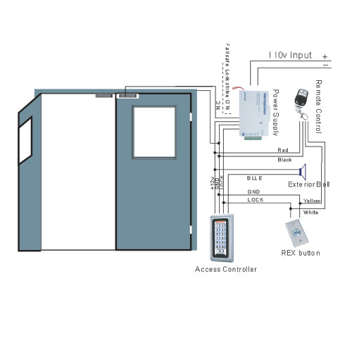 Transformador y caja de cableado para sistema de control de acceso 2 años garantia