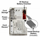 Detector alarma de gas y monoxido de carbono de enchufe con bateria de respaldo. 110v