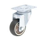 Rueda giratoria  Serie liviana 100mm 4" Capacidad  rueda 50kg Elastomero Termoplastico TPR Marron