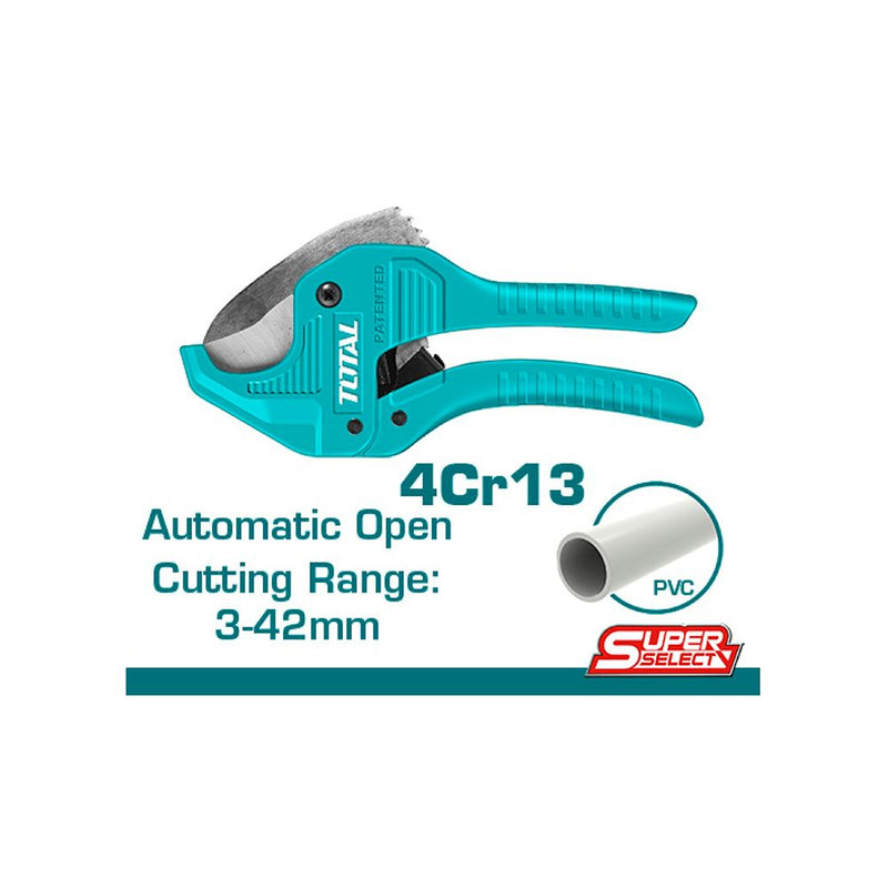 Cortador de tubo de PVC. Corta tubos de 3 a 42 mm. Largo 193 mm