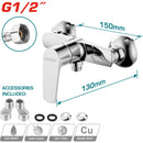 Llave de Ducha con mezclador de 1 mando.Tamaño: 177 x 130 mm. Regulador de flujo confiable.