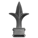 Punta de lanza de hierro colado, Para barras de 1", Agujero cuadrado 27 x 27mm