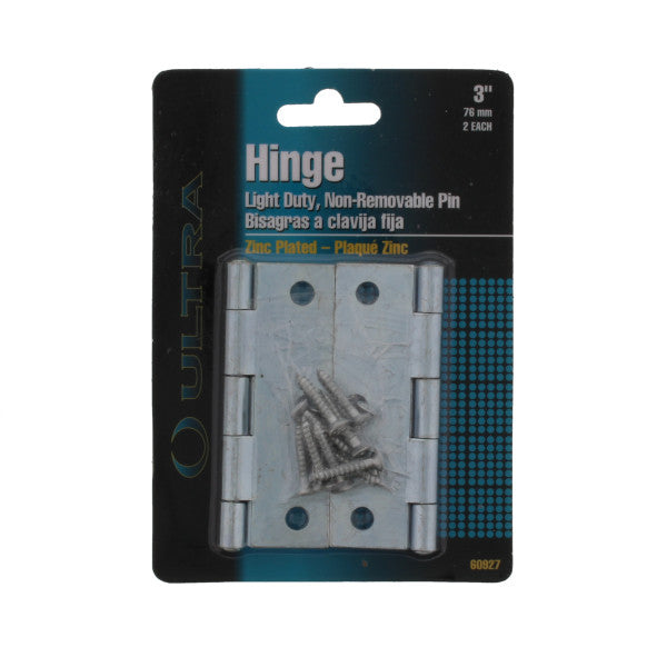 (Par) Bisagras de 3 "x 2" de acabado galvanizado