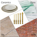 Juego de 5 brocas punta flecha 3 4 6 8 10mm para baldosas, azulejos y vidrio Revestidas en titanio