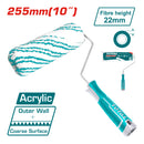 Rodillo para pintar de 255 mm / 10". Para exteriores. Con mango acrilico. Espesor de la fibra 22 mm.