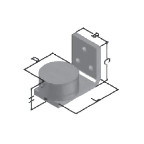 Chumacera inferior diam. 50 mm. Con platina para atornillar.