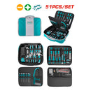 Juego de herramientas para telecomunicaciones de 51 piezas.