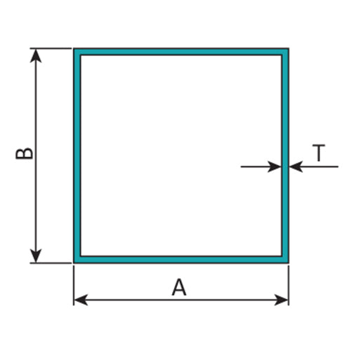 TC-2 Tubo Cuadrado  1" x 1"  Espesor 1.4 mm. Largo 5.85 mts. Acabado Anodizado Bronce 15 Micr
