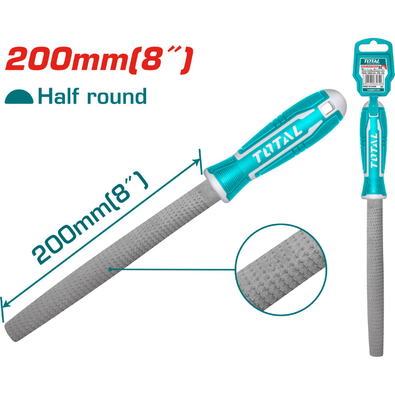 Lima media caña para madera de 200 mm. Alta Calidad.