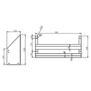 Double speed rail. 60cm x 25 cm x 28cm