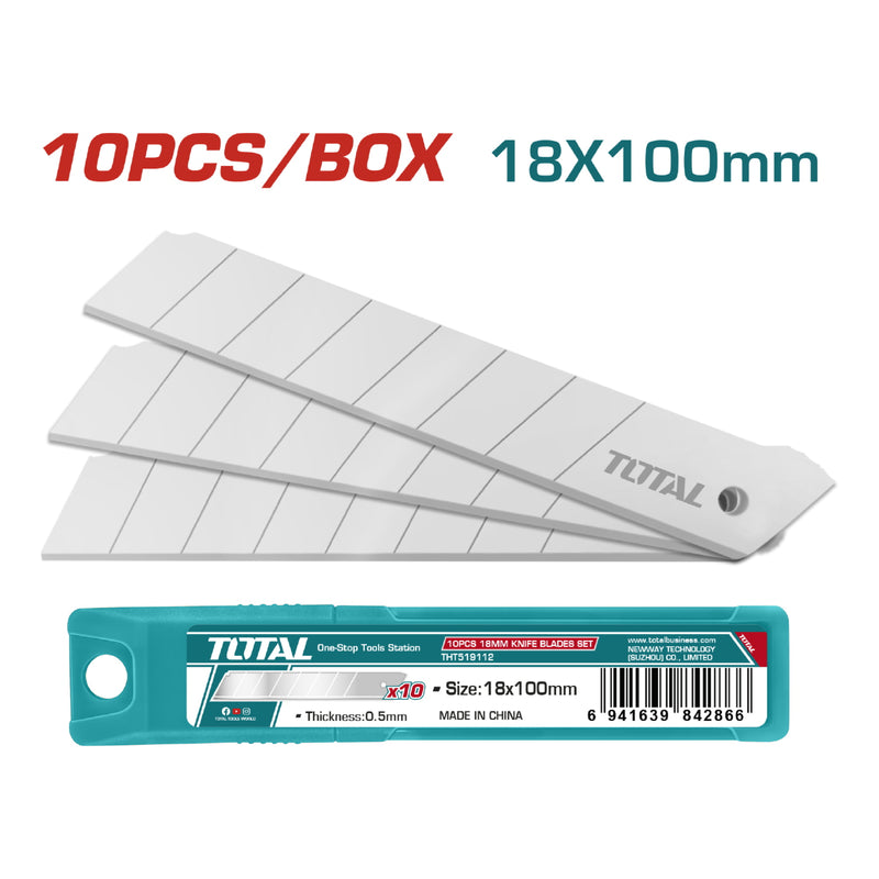 Juego de cuchillas 10Pcs, Tamaño: 18X100MM, para exactos
