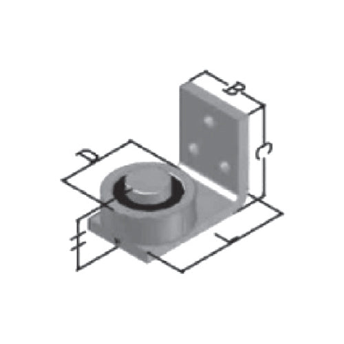 Chumacera superior diam. 70 mm. Con platina para atornillar.