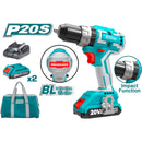 Taladro inalámbrico 20v de impacto 1/2" (SIN CARBONES) 2.0Ah Brushless 2 baterias + cargador