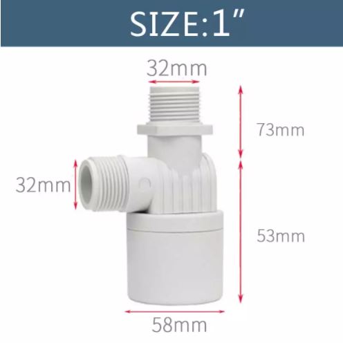 Válvula automática de control de nivel de agua de 1"