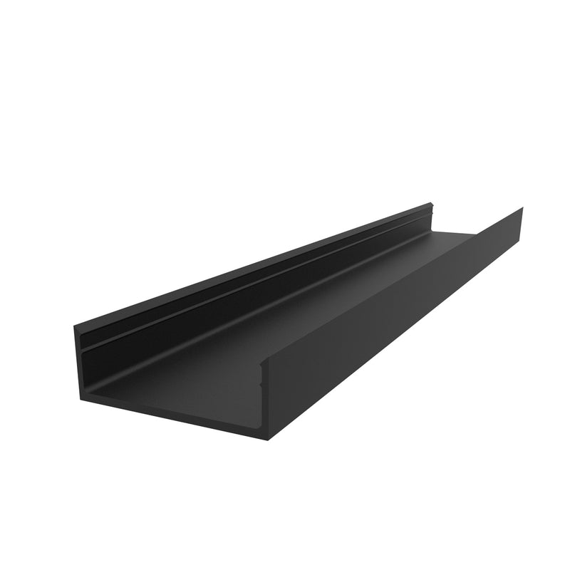 PF-113 Tapa Plana Decorativa Muro Cortina Perfil Visto. Espesor 2.2 mm. Largo 5.85 mts. Acabado Anod